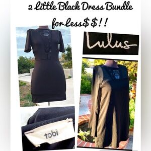 Tobi 2little black dress bundle Tobi & Lulus black dresses 4 less$! LBD szS /xs